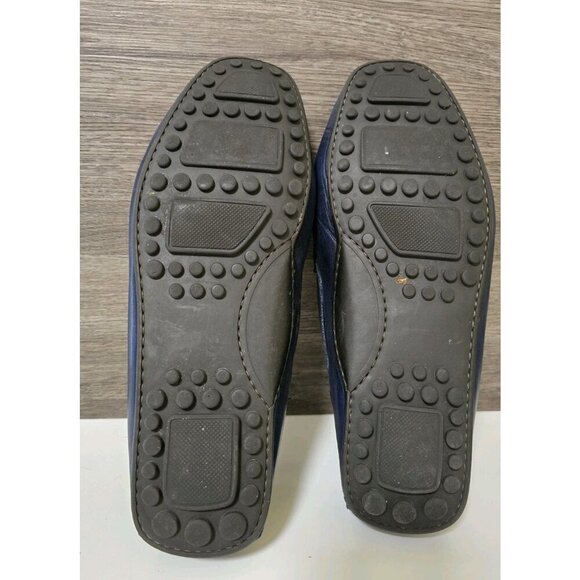 Donald J Pliner Mens Blue Leather Penny Loafers Size 13 Driving Shoes - Picture 5 of 8
